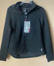 Spyder Black Full Zip Sweater Jacket, Women’s Size Medium M Zip Up Pockets NWT