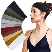 Headbands For Women Sweat Headband Yoga Elastic Head Bands Women's Hair Band ...