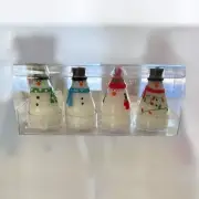 Snowmen Figurine Candles Set Of 4 By Tag Candles