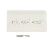 2017 Mud Pie Mr & Mrs Hostess/charcuterie tray #4075127 NEW wedding