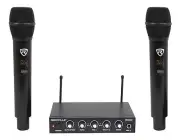Rockville RKI60 Dual UHF 8 Chan Wireless Microphone Karaoke Interface+Mic Mix...