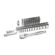 GEARWRENCH 49 Pc 1/2" Dr 6Pt SAE/Metric Deep & Standard Socket Set KD80700D