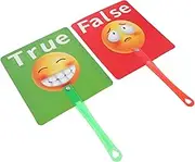 SEWACC 2pcs Early Education The Hand Card Portable Voting Paddle Handheld Judging Board Silent Auction Paddles Voting Accessory Preschool Supplies Back to School Supplies Plastic