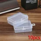 10x Mini Clear Storage Box Container For Tools Beads/Jewelries/Case Organizer