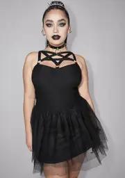 [Widow] Plus Bleak Moonlight Pentagram Dress