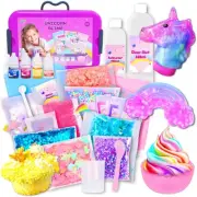 Slime Kit for Girls, Unicorn Slime Kit,Fluffy Slime Making Kit, DIY Slime Mak...