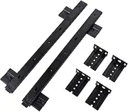 CLISPEED 1 Pair Keyboard Rails Bearing Desk Keyboard Drawer Tray Slide Drawer Slides Office Keyboard Tray Under Desk Keyboard Tray Rails Under Desk Keyboard Tray Cold Rolled Steel Black