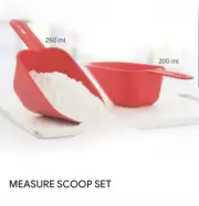 Tupperware Scoops 250ml & 200ml Measure Scoop Set Red Set of 2 Sale