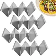 Taco Shell Holder | Tortilla Stand Set of 4 | W-Shaped Taco Stand Up Holders, Each Holds Up to 3 Hard or Soft Tacos Pluvo