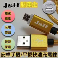 在飛比找ETMall東森購物網優惠-JSH 支援快充QC3.0/2.0鋁合金炫彩智慧發光心跳燈正