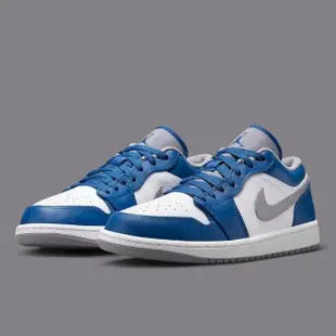 【NIKE 耐吉】休閒鞋 Air Jordan 1 Low True Blue 真藍 白藍 男鞋 553558-412