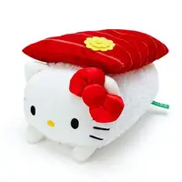 在飛比找樂天市場購物網優惠-小禮堂 Hello Kitty 壽司造型絨毛抱枕靠墊《紅白》