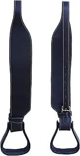 CHALLENGER 4" Premium Quick-Change Australian Saddle Fenders Stirrup Black Leather 109SL4020BK