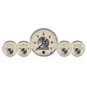 Autometer Prestige Series Ivory Gauge Kit With Speedo And Gauges - 5 Piece, AU2000