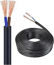 2-Conductor PVC Sheathed Flexible Cable (Length Optional) Multi-core Power Cable UL Certified Suitable for Installation Projects and Household Appliances(2.5mm²,50ft)