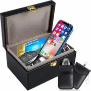 Faraday Box, with Faraday Bags Car Key Signal Blocker Box, plus 2 Pack Farada...