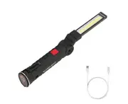 COB LED Tactical Flashlight USB Rechargeable Torch Waterproof Work Light Magnetic Lanterna Hanging Lamp For Night Lighting - Small Type