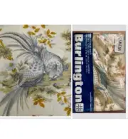 Burlington ENGLISH PROVINCIAL Full FLAT Sheet,NEW,Blue,Tan,Cream,Pheasants Bird