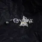 Colorful Butterfly Stainless Steel Belly Button Rings Sexy Navel Piercing Rin_$d