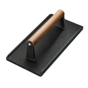 Cast Iron Grill Press-1PCS, Heavy Duty Bacon/Burger/Griddle/Chef Press with W...
