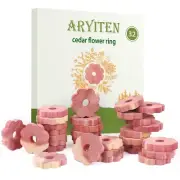 Aryiten Cedar Blocks for Clothes Storage, 32 Pack Cedar Rings, Aromatic Scent...