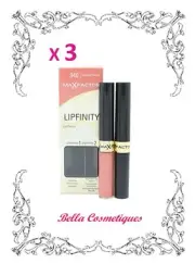 Bulk 3 x Max Factor Lipfinity Lip Colour 340 Essential Natural “Boxed”