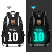 Messi Football star printed backpack schoolbag and travel bag black3