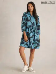 White Stuff Blue Everly Jersey Shirt Dress (AN5669) | $73