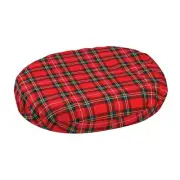 DMI 18" x 15" x 3" Foam Convoluted Ring Cushion Polyester/Cotton Cover Plaid