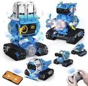5 in 1 STEM Robot Building Toys, Ages 6+, 494PCS Remote, Bluetooth, App, opmind