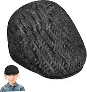 [GLSTOY] Toddler Boys Cap Classic Newsboy Hat Boys and Girls Beret Wide Brim for Sun Protection
