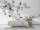 3D Modern Plant Art Self-adhesive Removeable Wallpaper Wall Mural