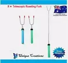 2 x Marshmallow Roasting Sticks Extendable Fork BBQ Campfire Telescopic Barbecue