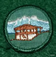 GIRL SCOUT BADGE - WORLD NEIGHBOR - CHEESE CLOTH BACK - FREE SHIPPING