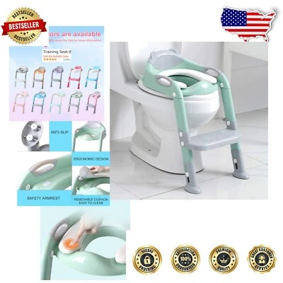 Sturdy Potty Training Seat for Boys & Girls with Adjustable Height and Ladder