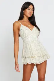 Geo Print Playsuit Sleeveless - Size 12, Women's F Playsuit