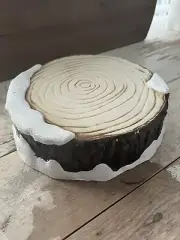 Target Bullseye Playground Faux Wood Log Snow Cake Stand Cupcake Wedding G8