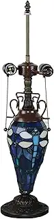 Tiffany Style Stained Glass Dragonfly Table Lamp Base Replacement Only, Pole Height 26 Inch Desk Lights Resin Base, for 16 Inch Tiffany Style Stained Glass Lampshades KeYJ