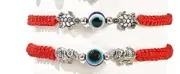 2 PC Evil Eye Bracelets Set Jewelry Unisex Bead Charm String Knot Bracelet 1710