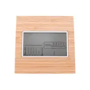Otto LCD Desk Clock Bamboo