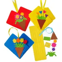 在飛比找樂天市場購物網優惠-兒童DIY手作愛心編織花朵掛飾 材料包【BlueCat】【J