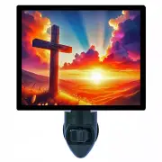 Easter Decorative Photo Night Light, Easter Sunrise, Cross, Religioius