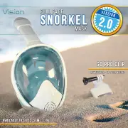 V.2 180° Anti-Fog Swimming Full Face Mask Surface Diving Snorkel Scuba for GoPro
