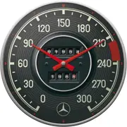 Nostalgic Art 30cm Mercedes-Benz Speedo Quartz Battery Operated Round Wall Clock