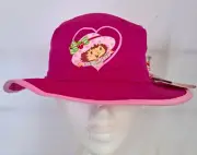 ~ Strawberry Shortcake - HOT PINK GIRLS CHILDS BRIMMED SUN HAT + Photo Frame