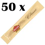 50x Moccona Classic Medium Roast Instant Coffee Sticks / Sachet / Single 1.7g