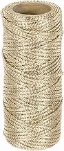 uxcell 1.5mm Metallic String, 16 Ply Decorative Metallic Bakers Twine Thread Cord Rope for Gift Wrapping DIY Crafts Making Ornament Decor, Rose Gold, 27Yards