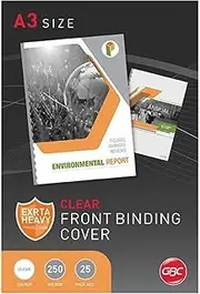 GBC BCP25CLRA325 Binding Cover, A3 250 Micron Clear PK25