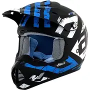 Afx FX-17 Attack Helmet (Small, Matte Black/Blue)