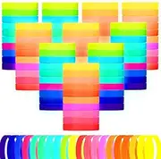 Liliful Glow in the Dark Bracelets Rubber Wristbands Luminous Silicone Neon Bracelet for Concert Sport Carnival Wedding Party Night Favors, 7.95*0.47 inches, Rubber Silicone